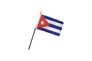 Cuba 4x6in Stick Flag