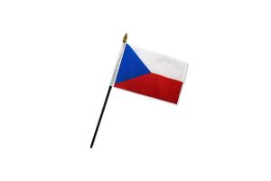 Czech Republic 4x6in Stick Flag