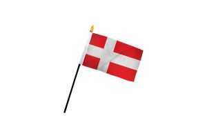 Denmark 4x6in Stick Flag