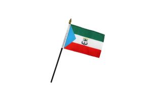 Equatorial Guinea 4x6in Stick Flag