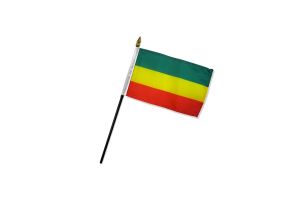Ethiopia (Plain) 4x6in Stick Flag
