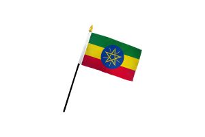 Ethiopia (Star) 4x6in Stick Flag