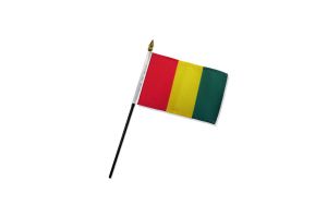 Guinea 4x6in Stick Flag