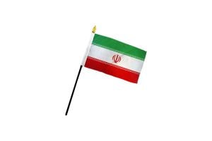 Iran 4x6in Stick Flag