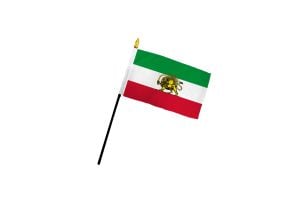 Iran (Lion) 4x6in Stick Flag
