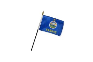 Kansas 4x6in Stick Flag