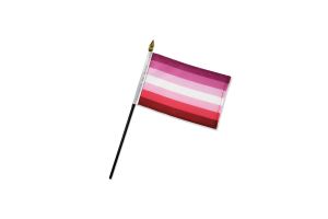 Lesbian (Plain) 4x6in Stick Flag