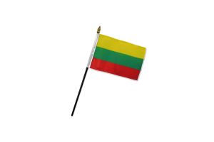 Lithuania 4x6in Stick Flag