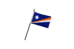 Marshall Islands 4x6in Stick Flag