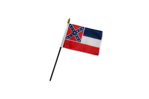 Mississippi (1894) 4x6in Stick Flag