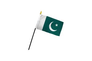 Pakistan 4x6in Stick Flag