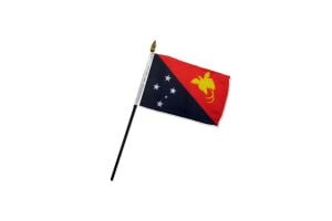 Papua New Guinea 4x6in Stick Flag