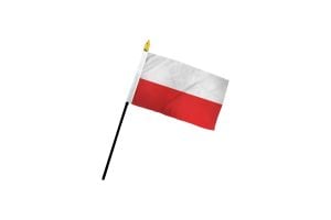 Poland 4x6in Stick Flag