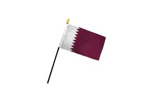 Qatar 4x6in Stick Flag