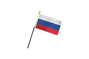 Russia 4x6in Stick Flag