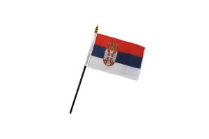 Serbia 4x6in Stick Flag