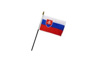 Slovakia 4x6in Stick Flag
