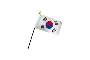 South Korea 4x6in Stick Flag