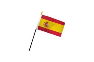 Spain 4x6in Stick Flag