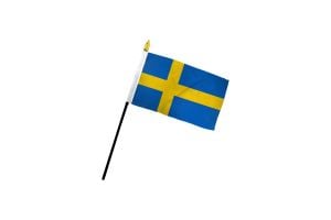 Sweden 4x6in Stick Flag