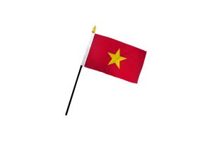 Vietnam 4x6in Stick Flag