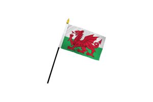 Wales 4x6in Stick Flag
