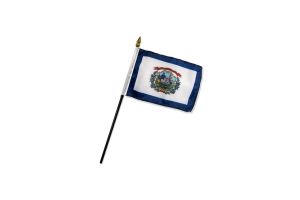 West Virginia 4x6in Stick Flag