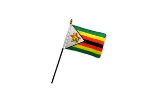 Zimbabwe 4x6in Stick Flag