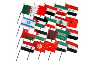 (4x6in) Set of 20 Middle East Stick Flags