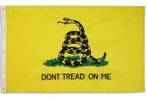 Don't Tread on Me Gadsden (Yellow) Embroidered Flag 3x5ft