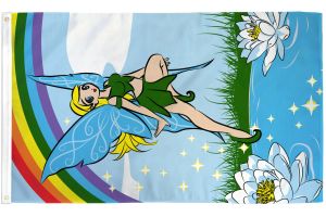 Fairy Rainbow (Green) Flag 3x5ft Poly