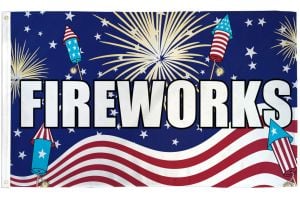 Fireworks (USA) Flag 3x5ft Poly