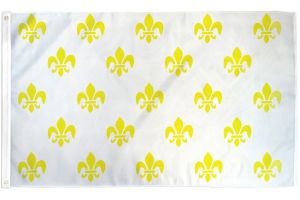 Fleur De Lis (White Multi) Flag 3x5ft Poly