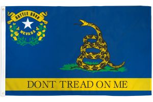 Don't Tread On Me (Nevada) Gadsden Flag 3x5ft Poly