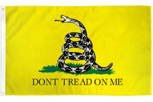 Don't Tread On Me Gadsden Yellow Printed Polyester Flag 2ft by 3ft