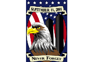 Never Forget 9/11 Garden Flag (28x40in)