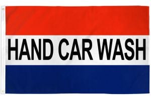 Hand Car Wash Flag 3x5ft Poly