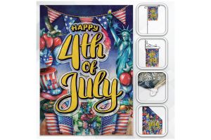 H&G Studios Happy 4th of July (Party) 12x18in Garden Flag 