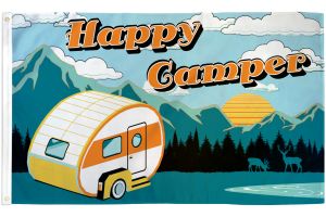 Happy Camper Flag 3x5ft Poly