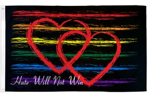 Hate Will Not Win Flag 3x5ft Poly