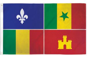 Louisiana Creole Flag 3x5ft Poly