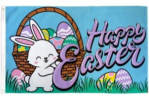 Happy Easter (Bunny) Flag 3x5ft Poly