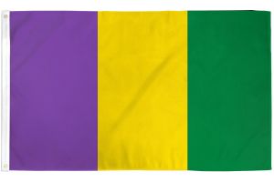 Mardi Gras Plain Flag 3x5ft Poly