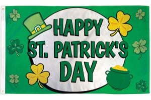 Happy St. Patrick's Day Flag 3x5ft Poly