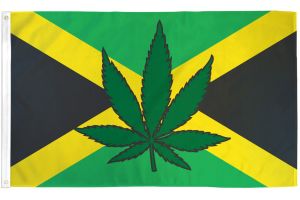 Jamaica Leaf Flag 3x5ft Poly