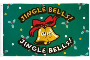 Jingle Bells Flag 3x5ft Poly