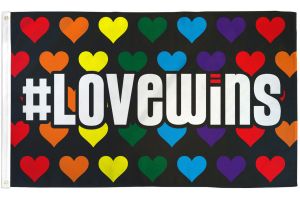 Love Wins Flag 3x5ft Poly