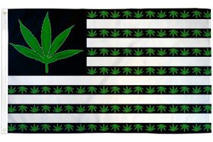MJ USA (Leaf)  Flag 3x5ft Poly