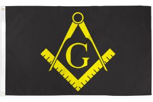 Masonic Flag (Black) Flag 3x5ft Poly