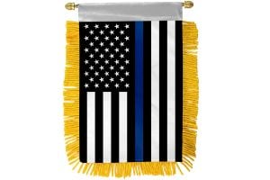 Thin Blue Line USA Mini Banner